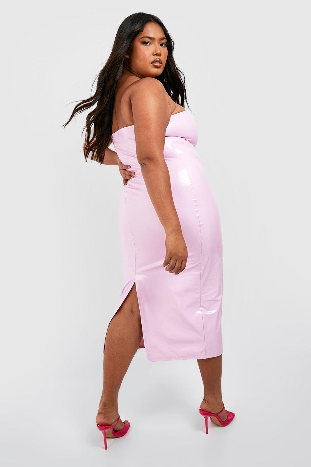 Baby pink vinyl dress best sale